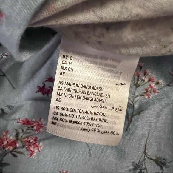 Charter Club 2pc Pajamas Rain Dance Floral Blue S Nwt - Picture 5 of 8